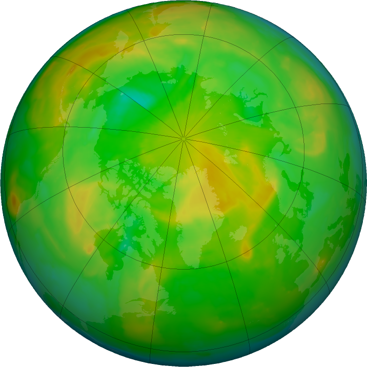 Arctic ozone map for 04 June 2011